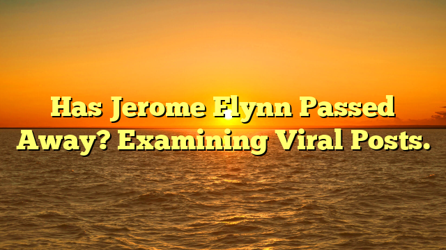 Has Jerome Flynn Passed Away? Examining Viral Posts.