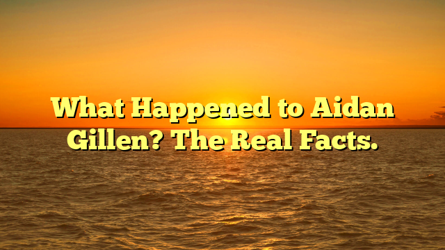 What Happened to Aidan Gillen? The Real Facts.