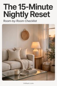 The 15-Minute Nightly Reset — room-by-room checklist